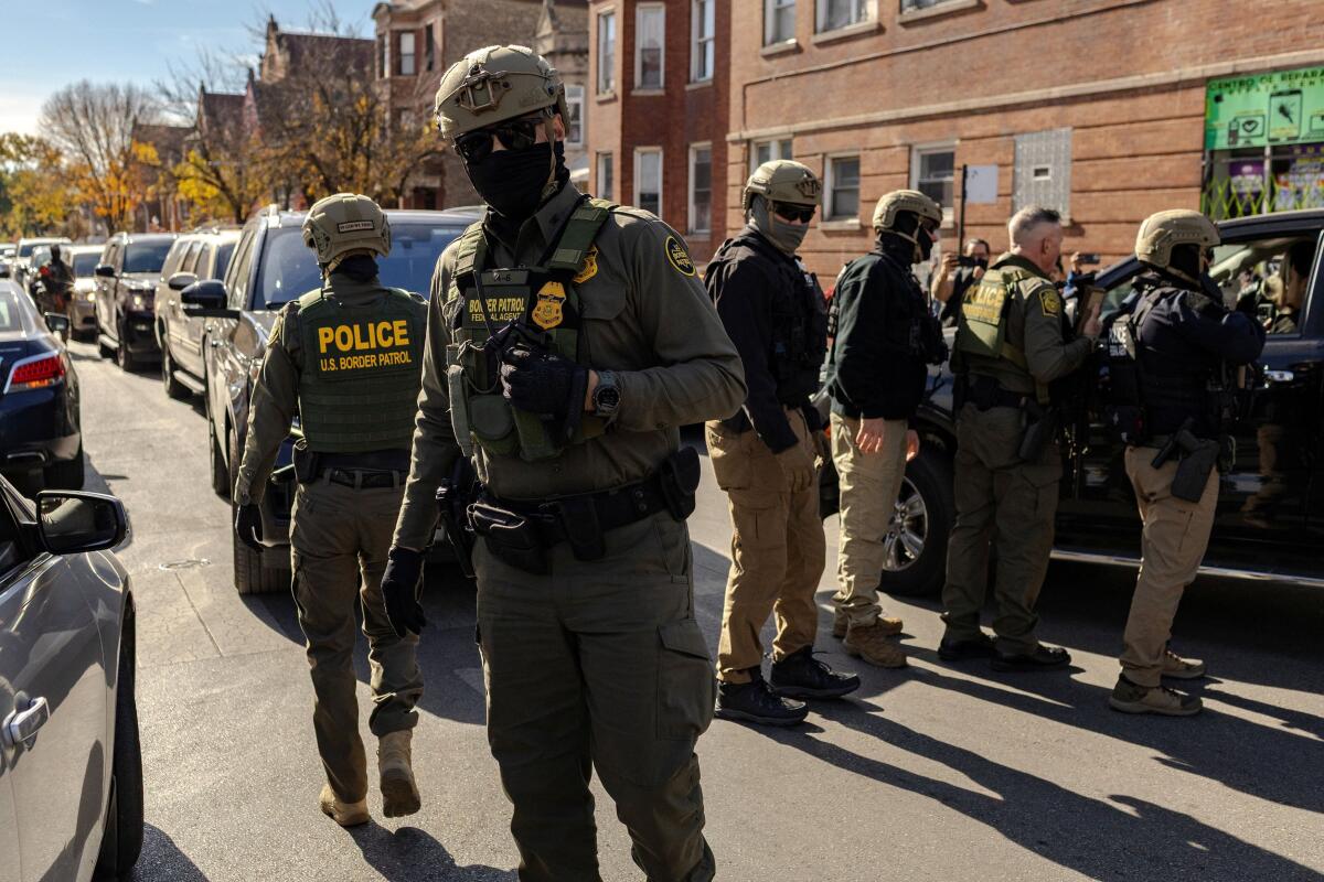 Greg Bovino, a roving Border Patrol operations commander who is leading U.S. President Donald Trump's immigration crackdown in the area, and federal agents patrol the Little Village neighborhood during immigration raids, after U.S. President Donald Trump ordered increased federal law enforcement presence to assist in crime prevention, in Chicago, Illinois, U.S. Credit: Reuters