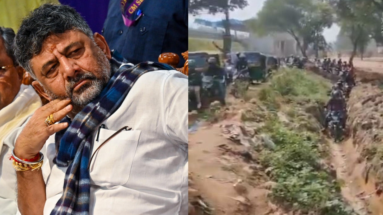 'Brand Bengaluru broken?': DK Shivakumar draws flak after viral video shows commuters wading through dirt track