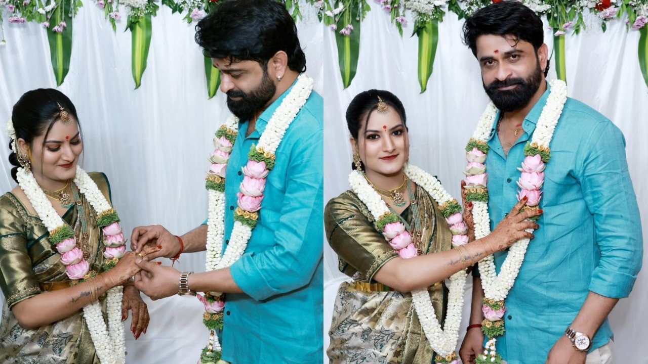 Bigg Boss Kannada fame Ugram Manju gets engaged to Sandhya in an intimate ceremony