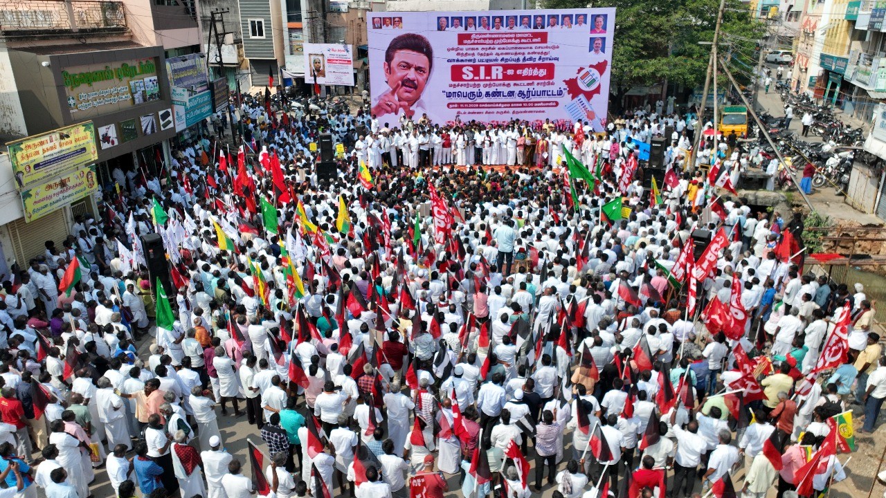DMK and allies take to streets to protest against SIR in Tamil Nadu