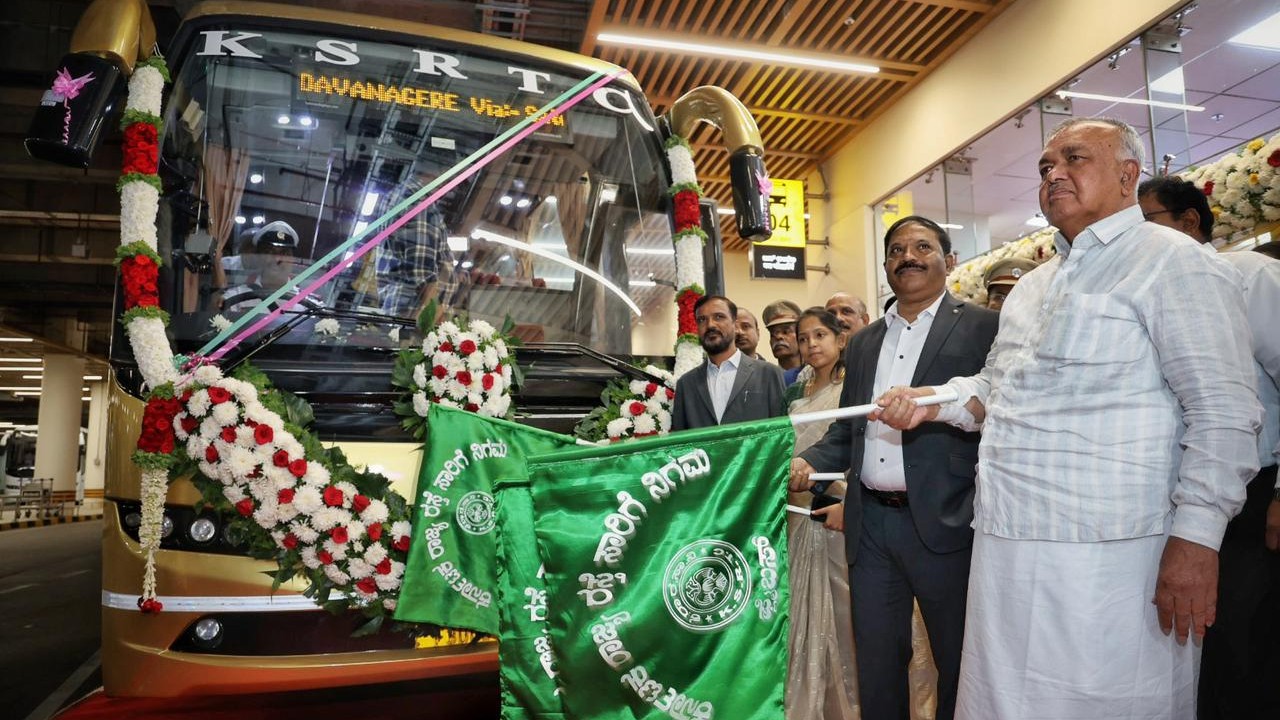 KSRTC launches new flybus service from Bengaluru airport to Davangere