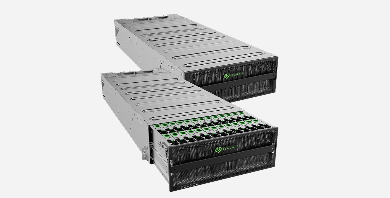 Seagate Exos 4U100 and Seagate Exos 4U74 systems.