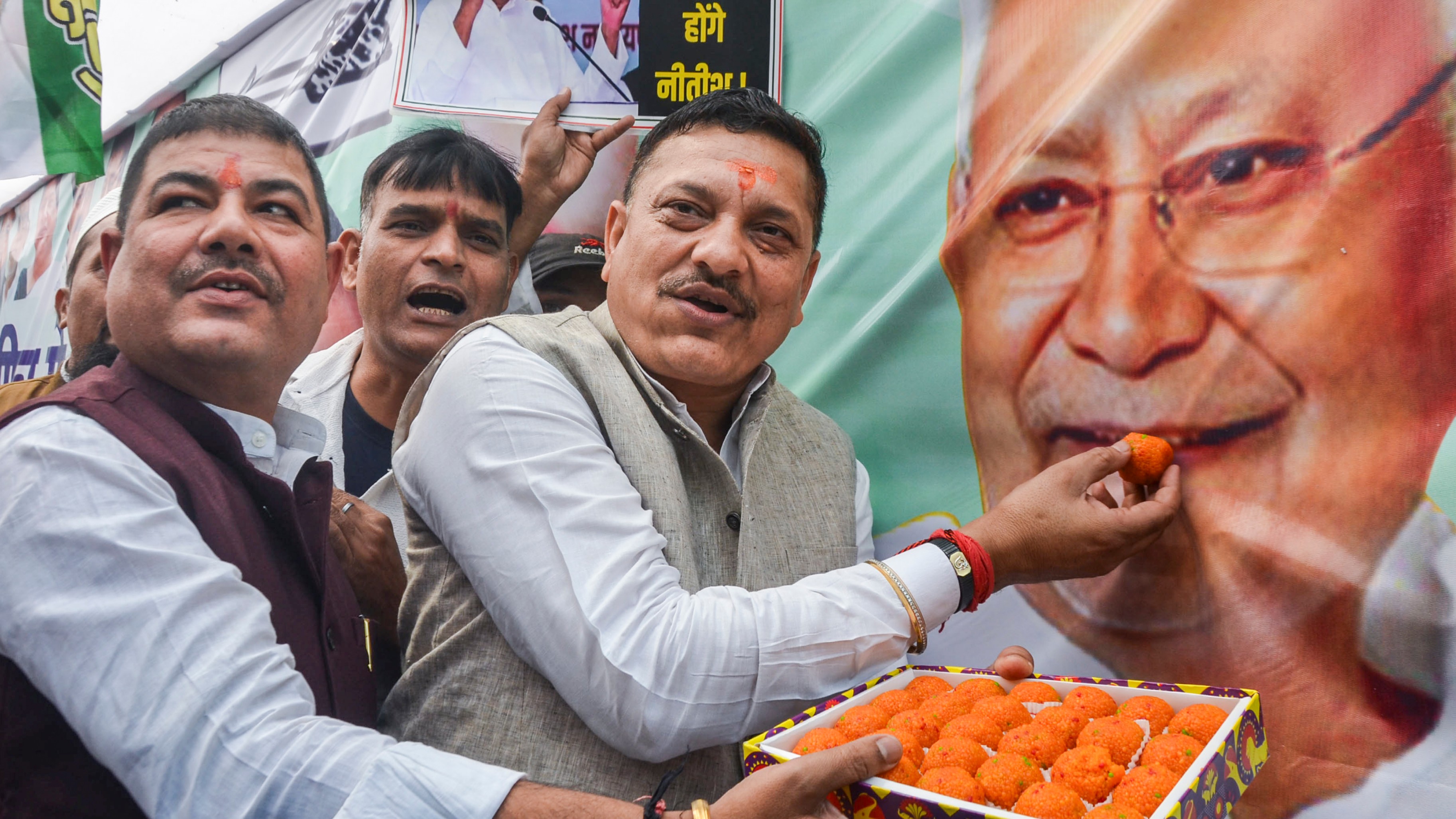 Bihar Elections 2025 Results: NDA supporters start celebrations as alliance headed for massive victory