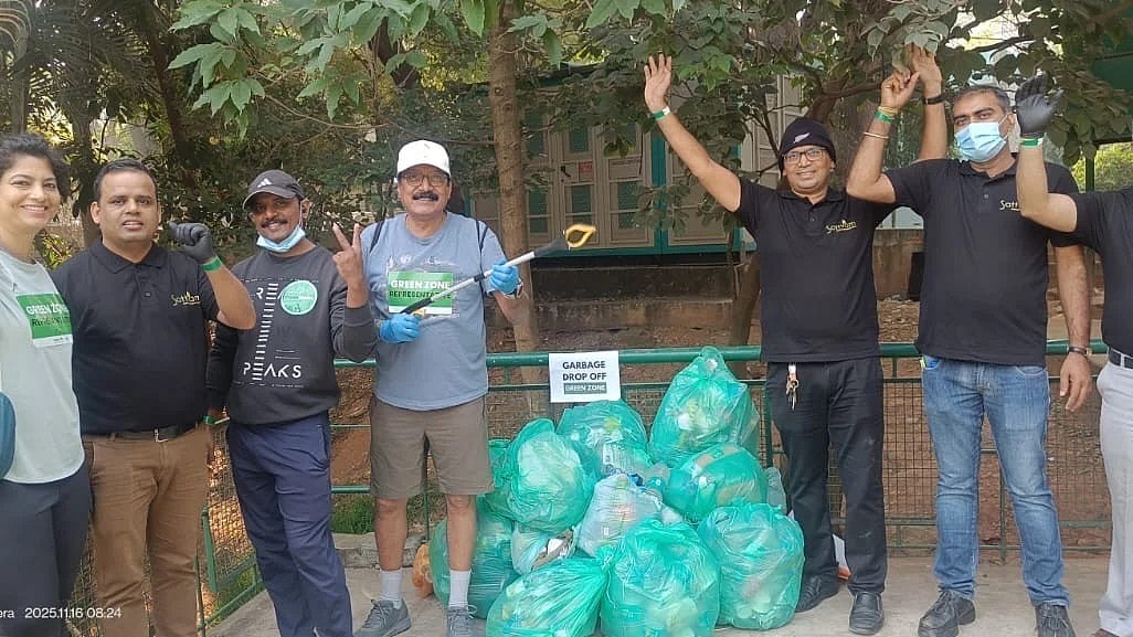 Sadashivanagar Residents Collect 280 kg Waste in Bengaluru Plogging Drive