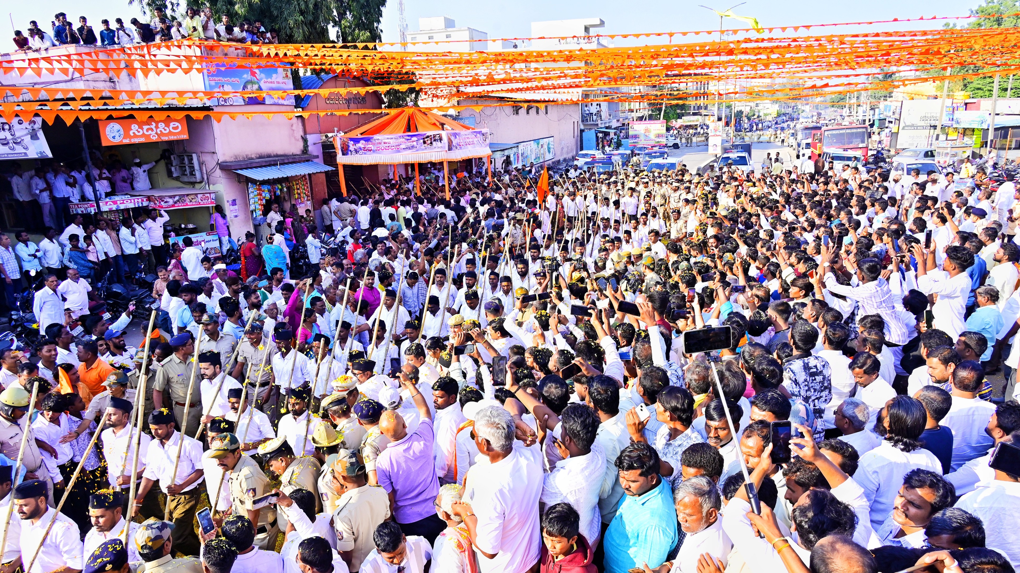 RSS route march passes off peacefully in Chittapur