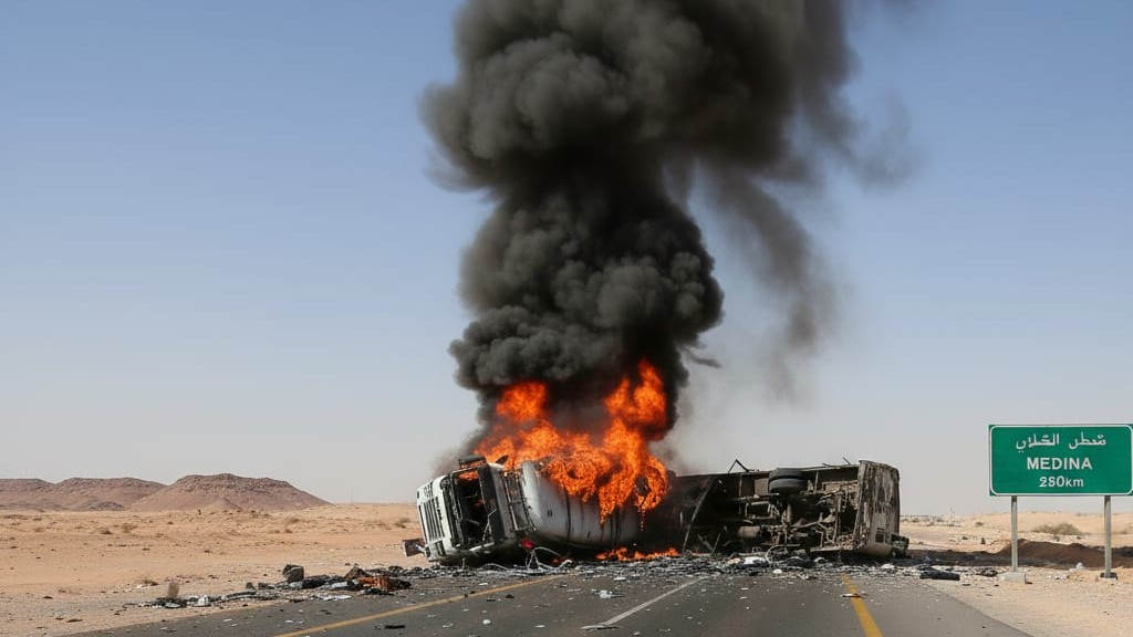 At least 42 Indian pilgrims feared dead in bus-tanker collision in Saudi Arabia's Madinah; control room set up in Jeddah