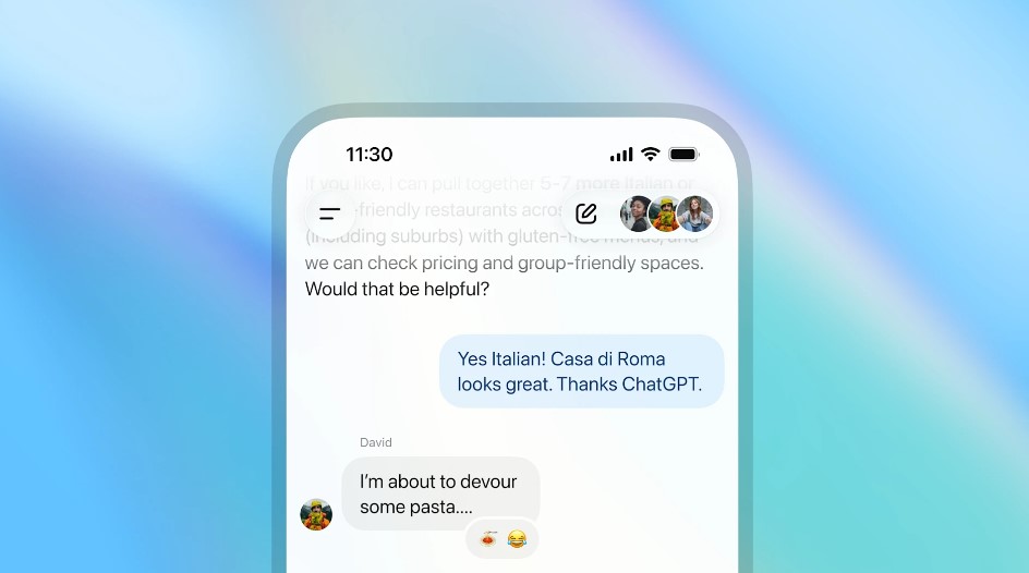 OpenAI tests group chat feature in ChatGPT app