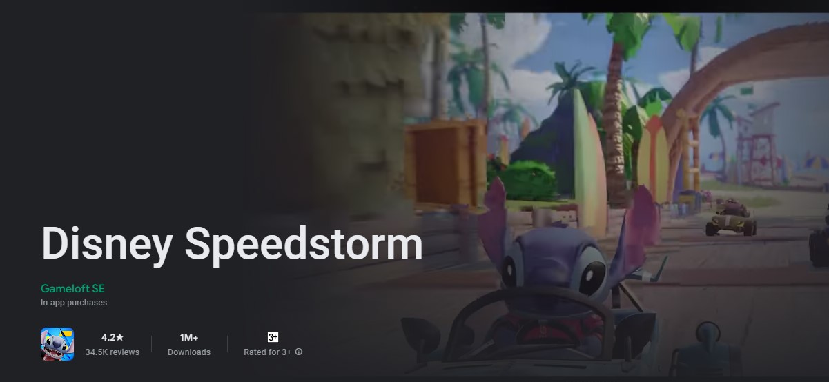 Disney Speedstorm on Google Play Store.