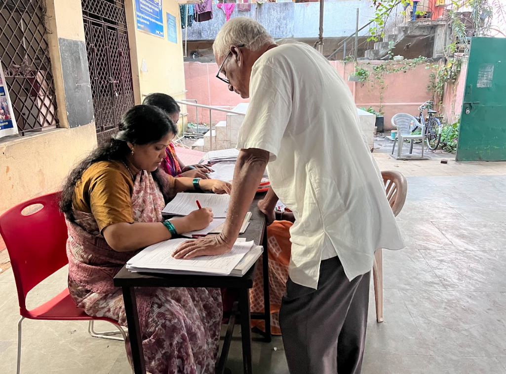 BLOs documenting enumeration of voters.    
