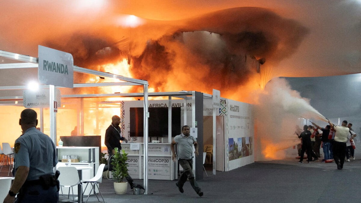 Watch: Fire breaks out at COP30 summit in Brazil, 21 people injured