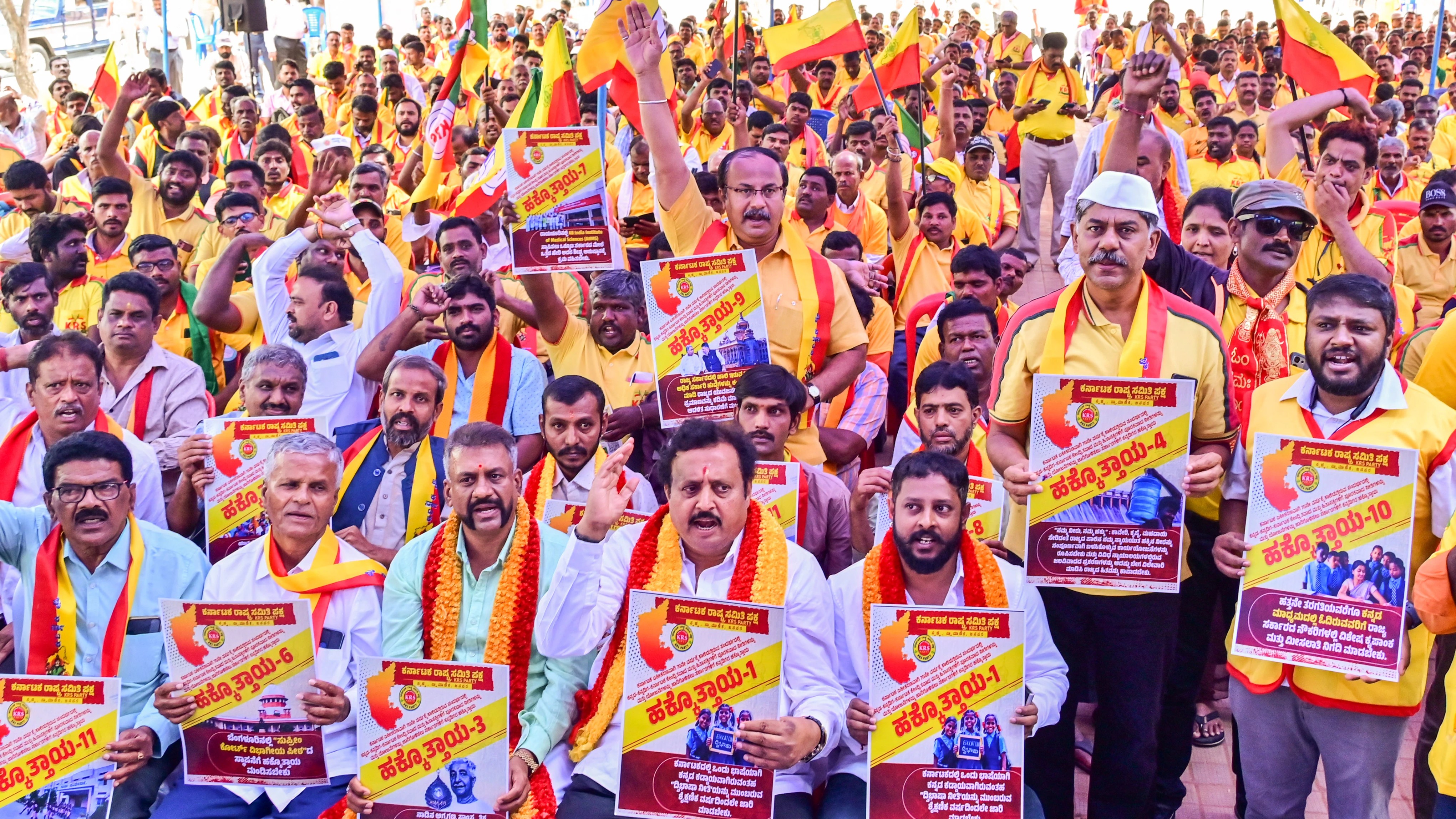 Bengaluru: Kannada activists push bilingual policy, local jobs