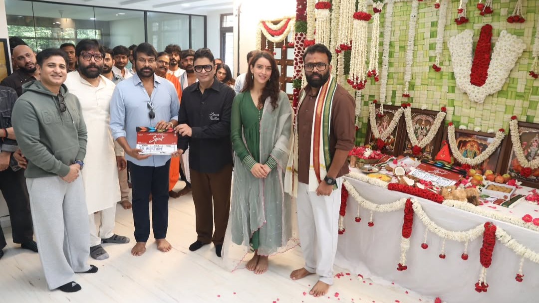 Prabhas – Sandeep Reddy Vanga's 'Spirit' goes on floors with grand pooja in Hyderabad; Chiranjeevi gives the first clap