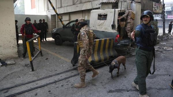 Three security personnel killed in suicide attack at paramilitary force headquarters in Pakistan’s Peshawar 