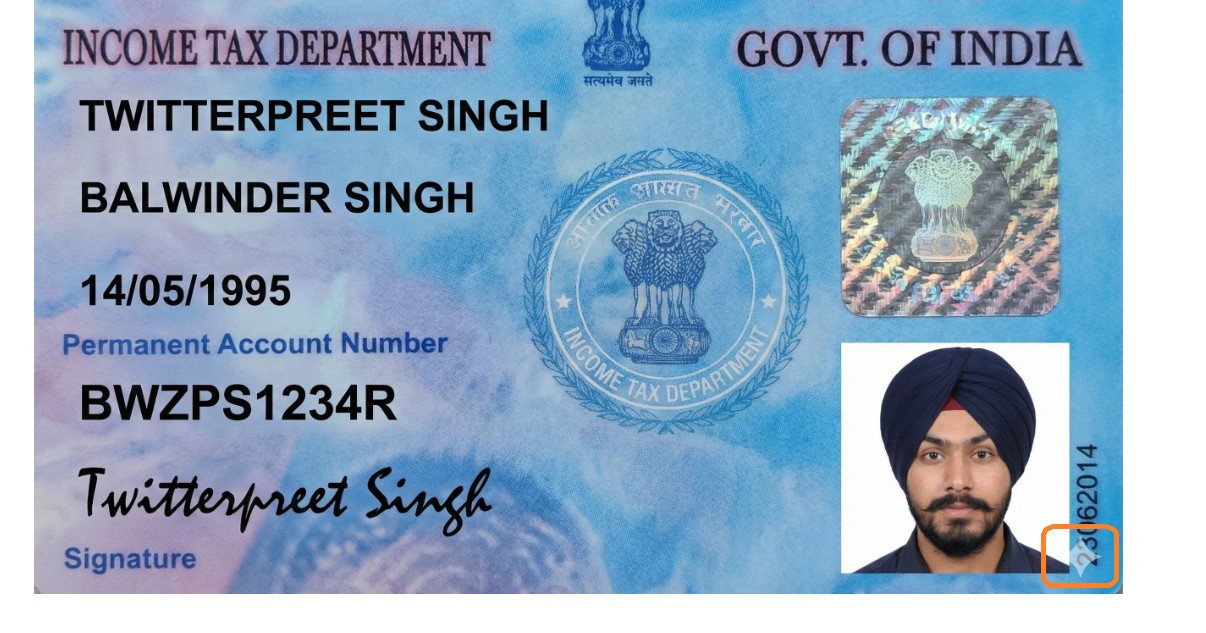 Fake PAN Card image created using Gemini Nano Banana Pro editing tool.