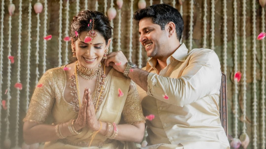 Cricketer Krishnamachari Srikkanth’s son Aniruda marries actress-model Samyuktha Shanmuganathan