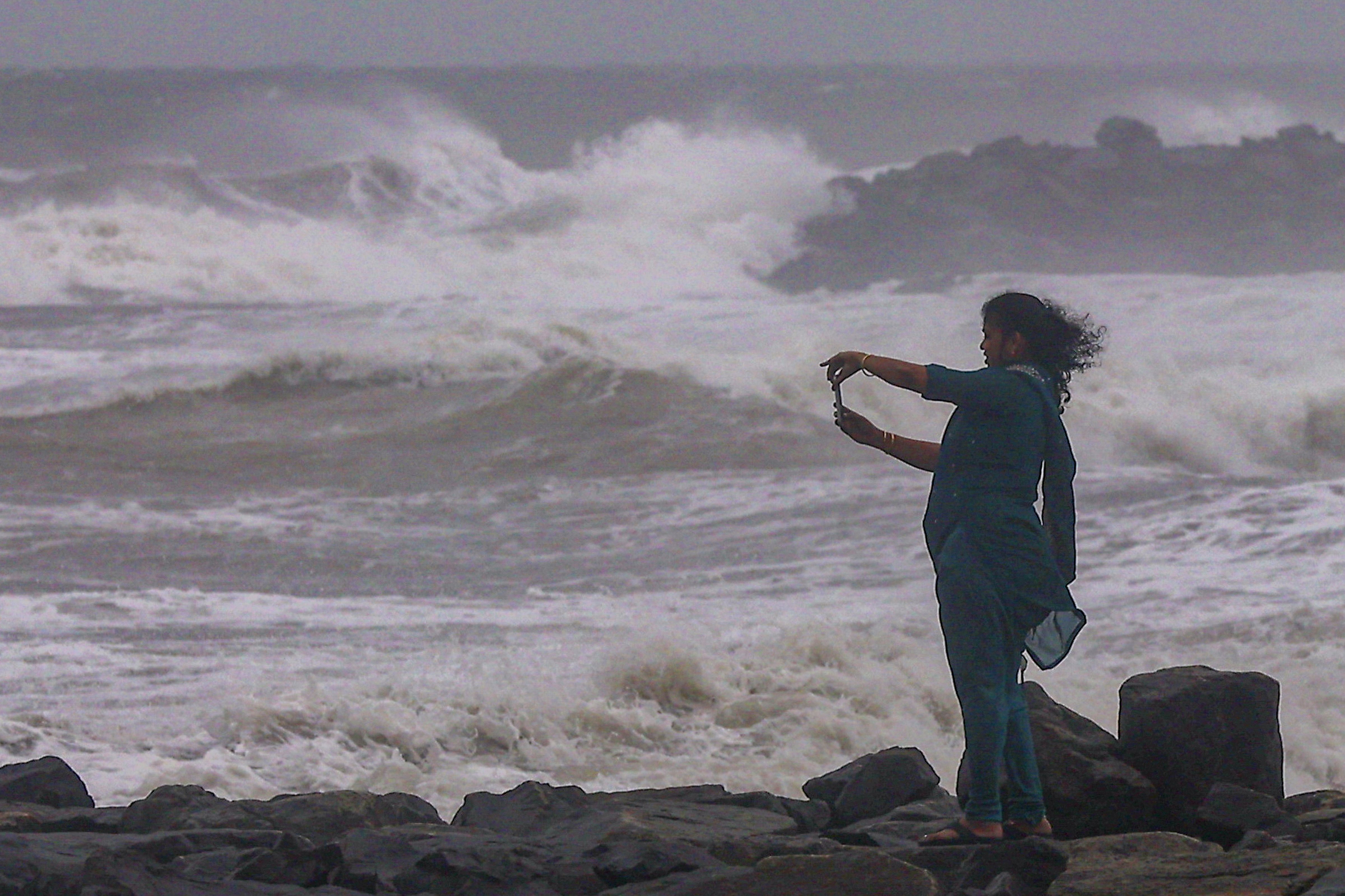 Cyclone Ditwah: Rough sea in Chennai