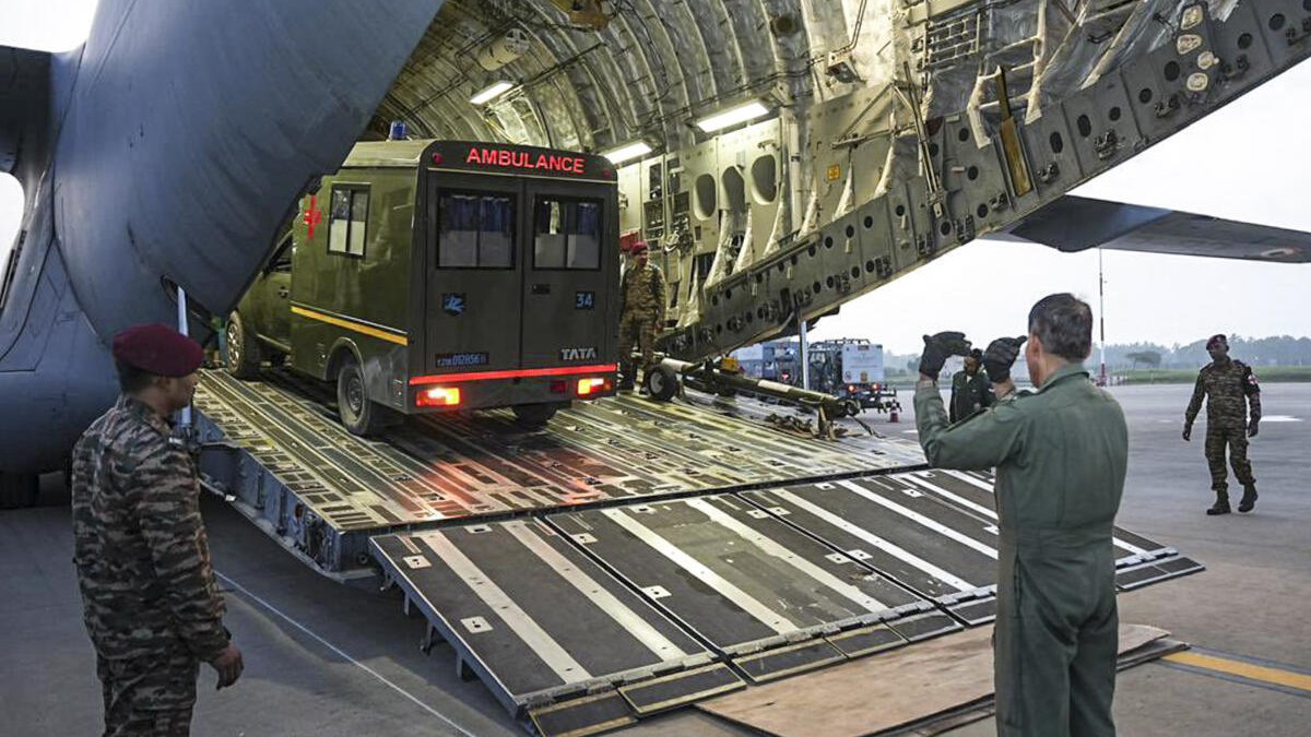 C-17 airlifts para field hospital to Colombo; Army deploys integrated task force to aid Sri Lanka