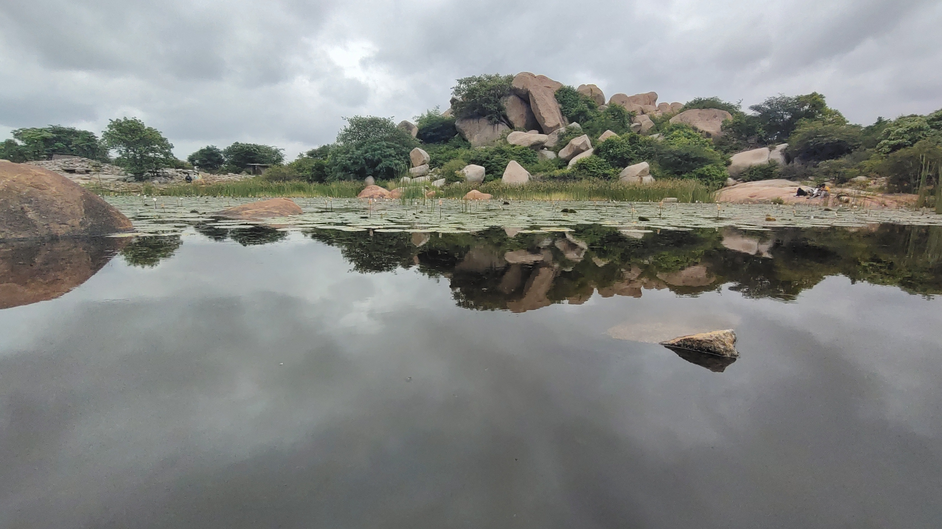 The rock pool created by the megalith builders at Hire Benakal. Photo by author