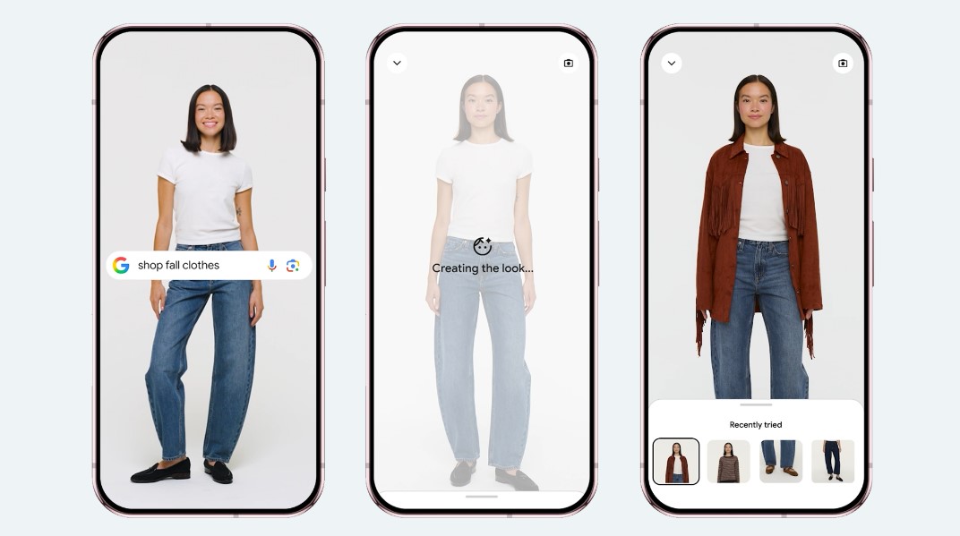 Google Try on feature.
