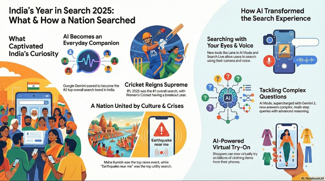 Year in Search Google 2025 Infographics created using Nano Banana Pro tool.