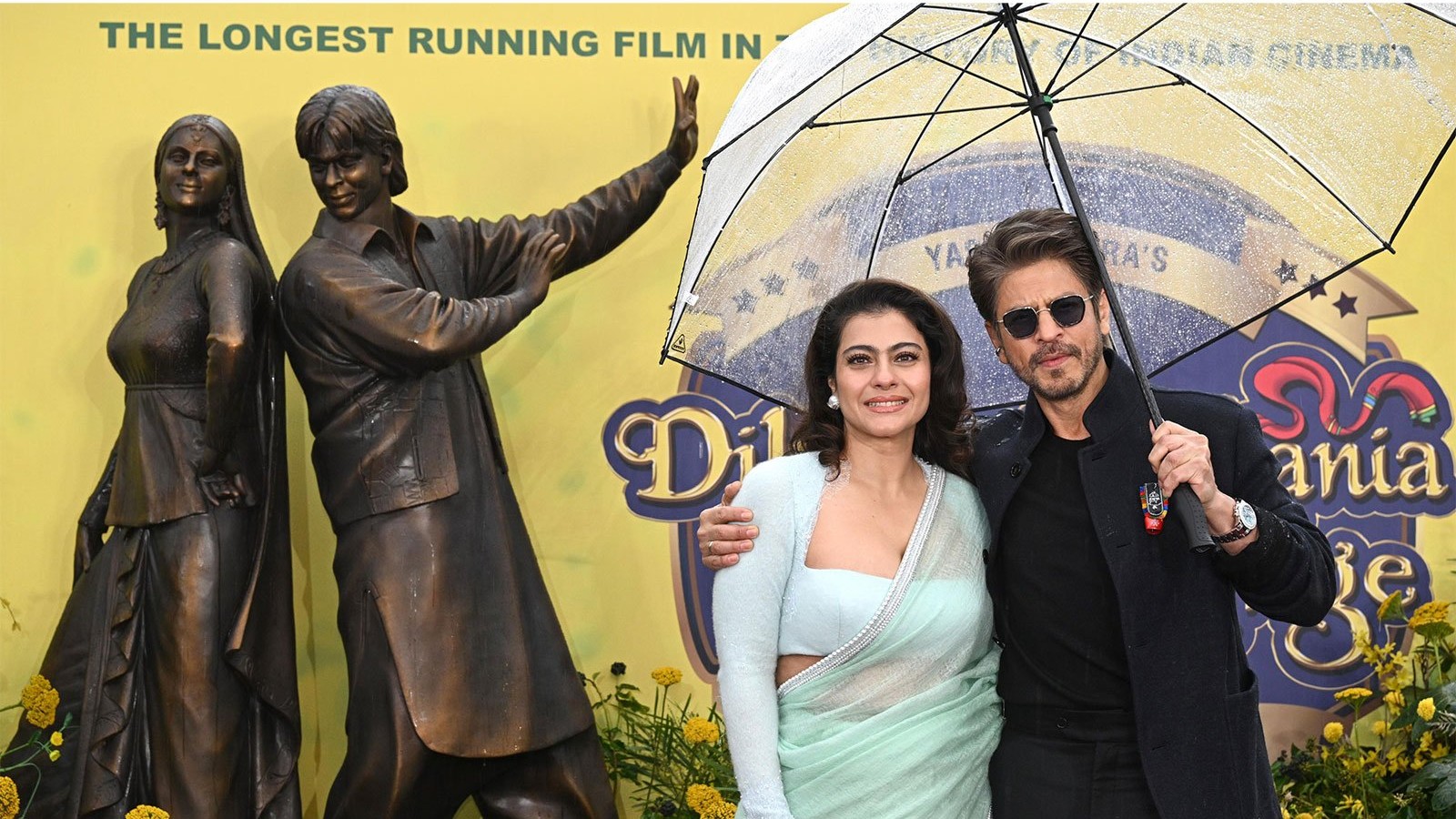 Shah Rukh Khan & Kajol Unveil DDLJ Statue in London, Marking 30 Years of a Bollywood Classic