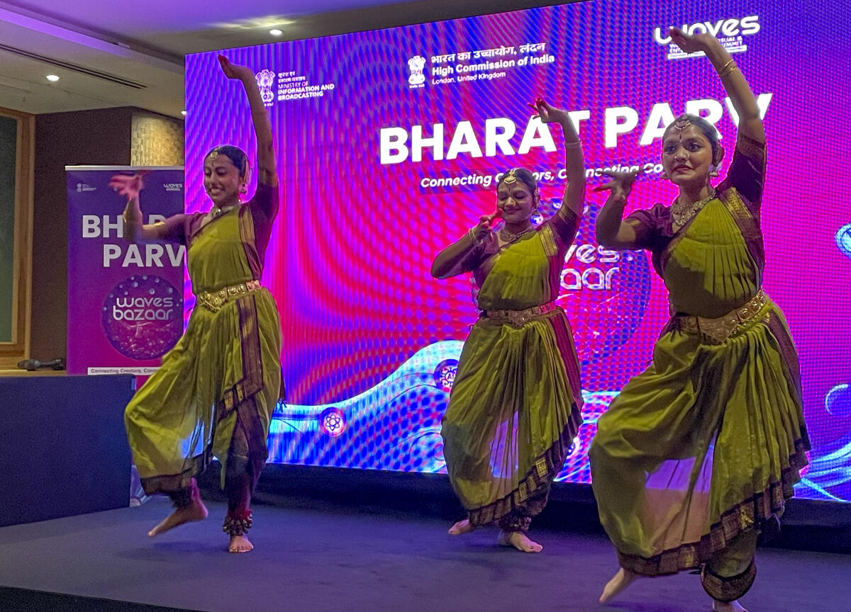 Bharatanatyam performance at Bharat Parv in London. Credit: PTI