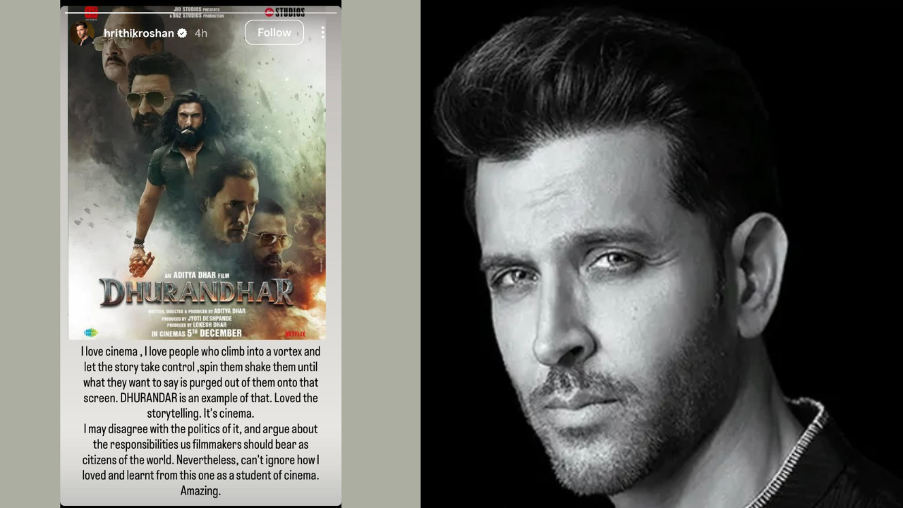 'Loved it': Hrithik Roshan reviews Dhurandhar on Instagram, appreciates its storytelling
