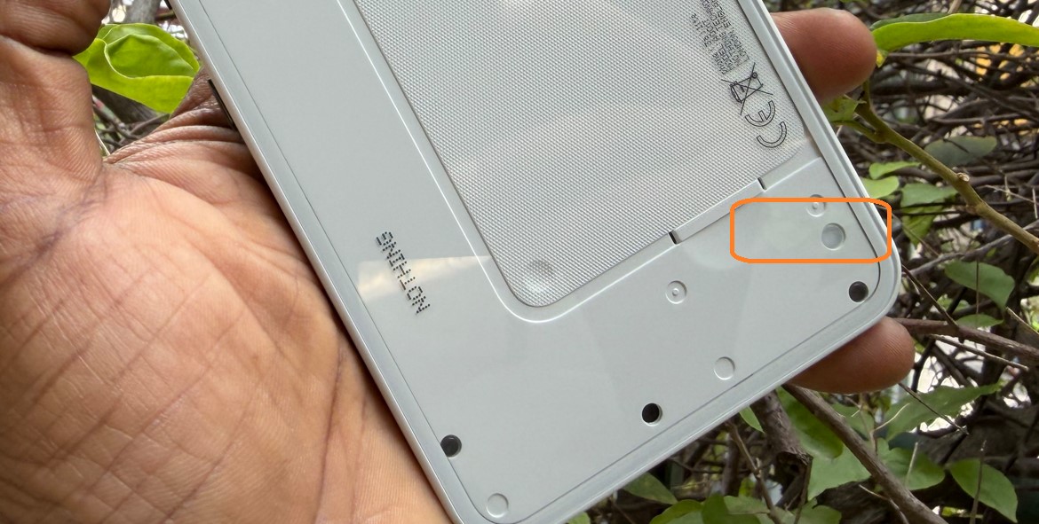  Glyph UI LED flash at the base of the Nothing Phone (3a) Lite.