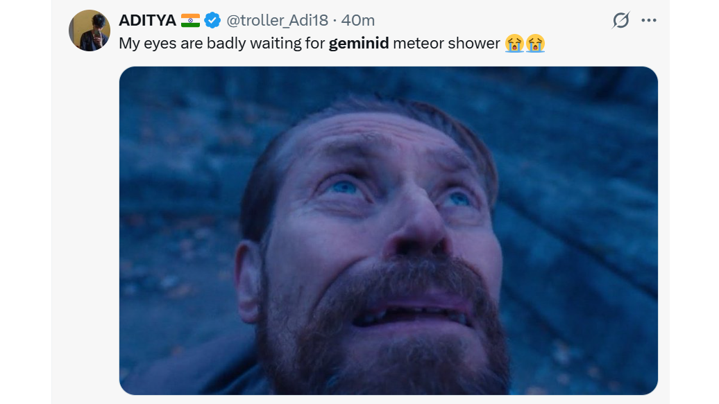 On Geminid meteor shower night, netizens share photos and memes filled with excitement