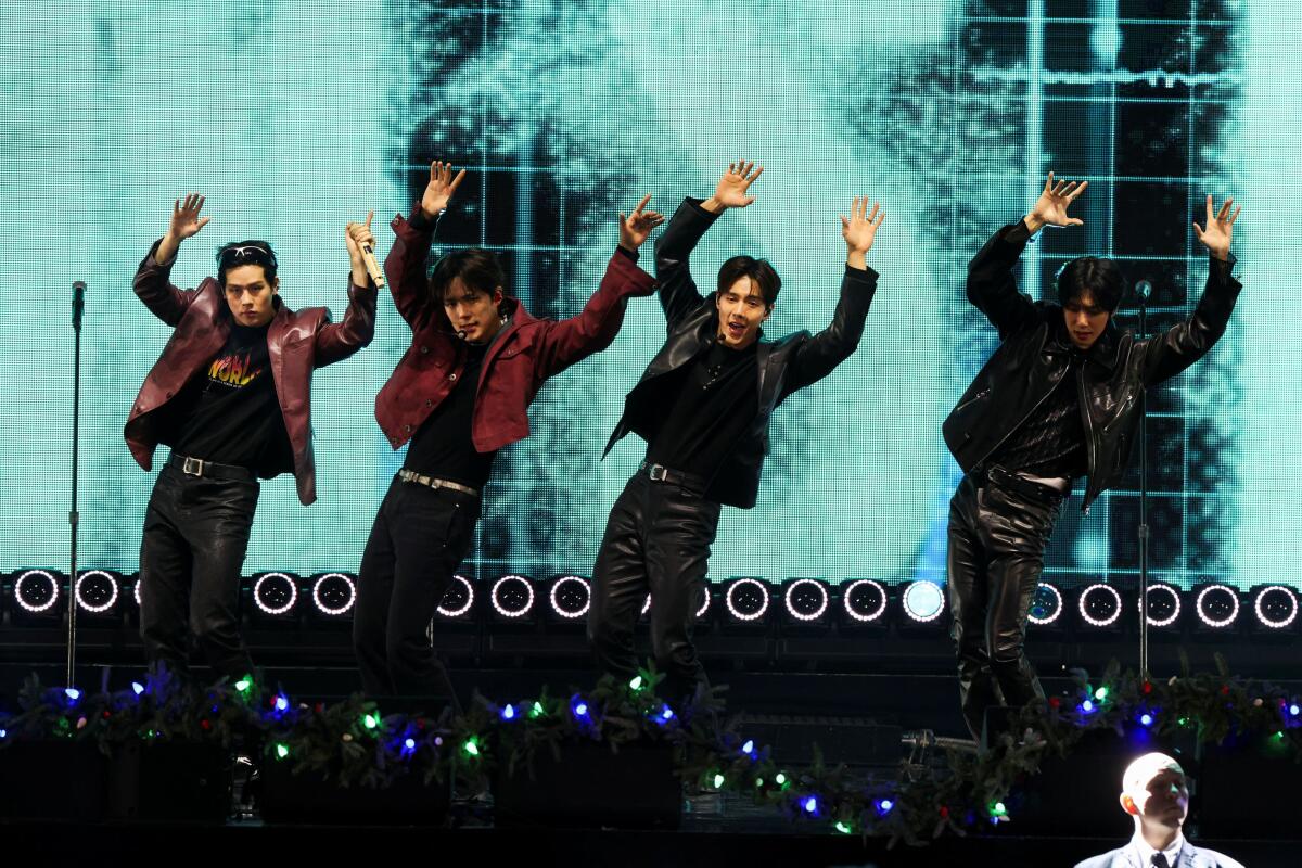 Monsta X performs during the iHeartRadio Jingle Ball concert at Madison Square Garden, in New York City, U.S. Credit: Reuters