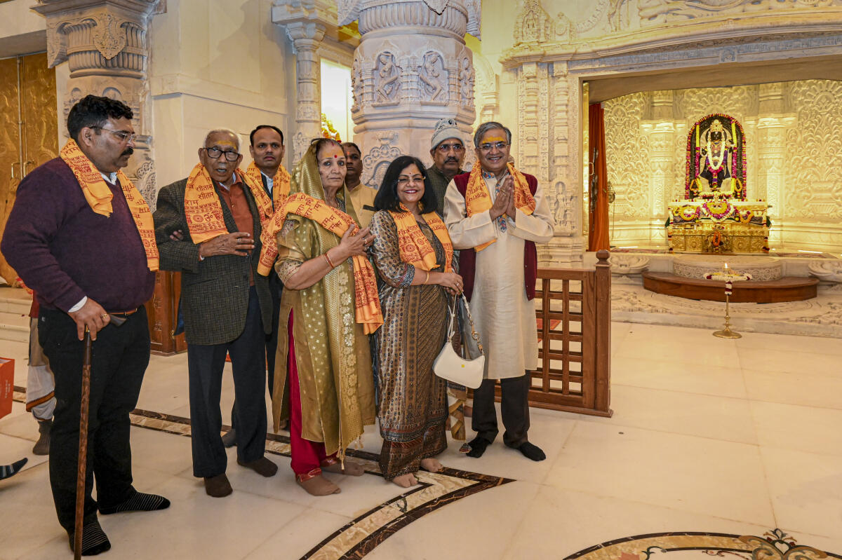 CEC Gyanesh Kumar visits Ayodhya Ram Temple. Credit: PTI