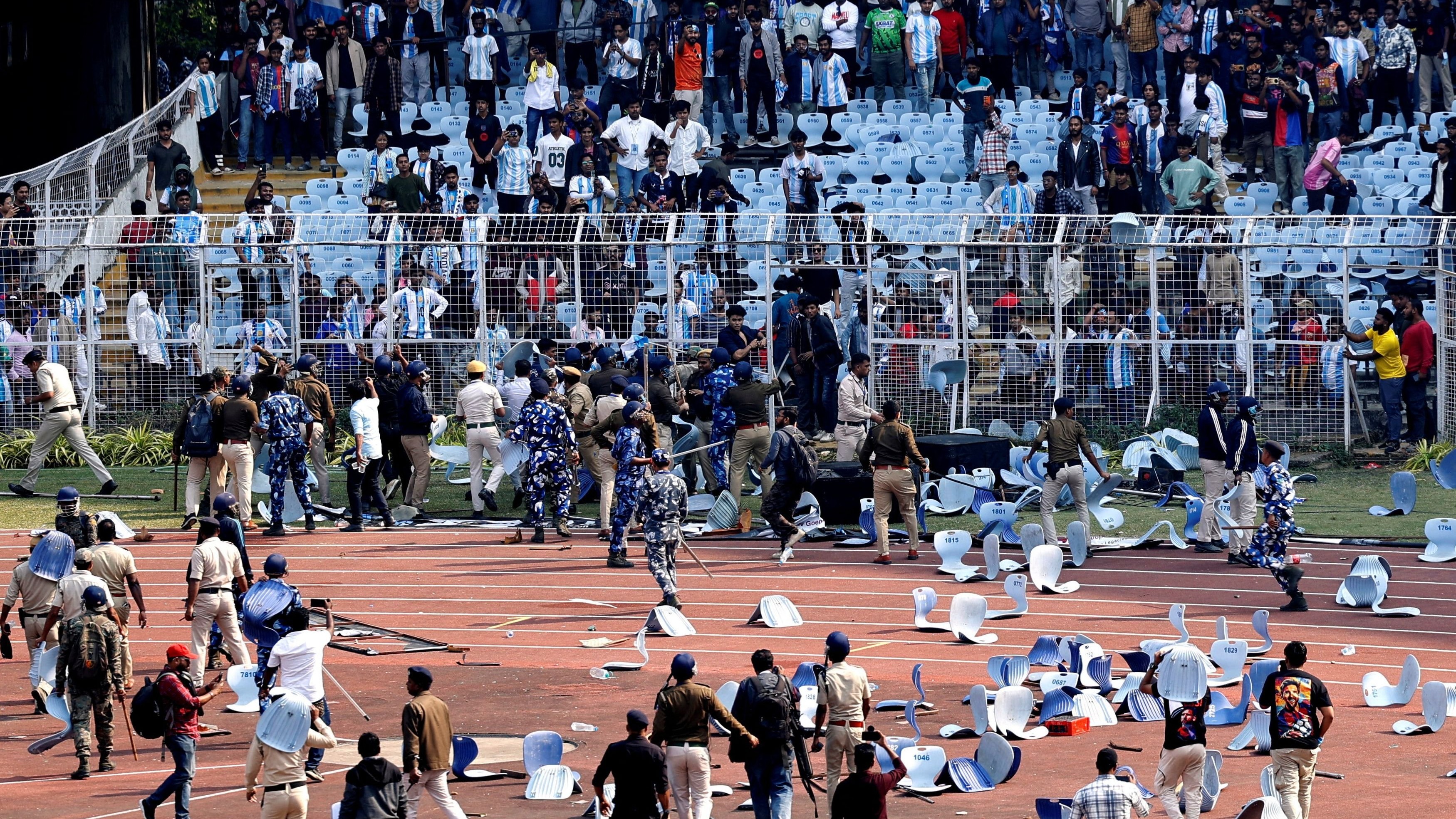 Messi event turns messy, crowd vandalises stadium in Kolkata