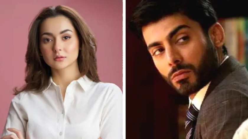A collage of Hania Amir and Fawad Khan