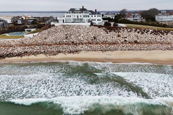A drone view shows singer and songwriter Taylor Swift’s home in the Watch Hill neighborhood in Westerly, Rhode Island, US.