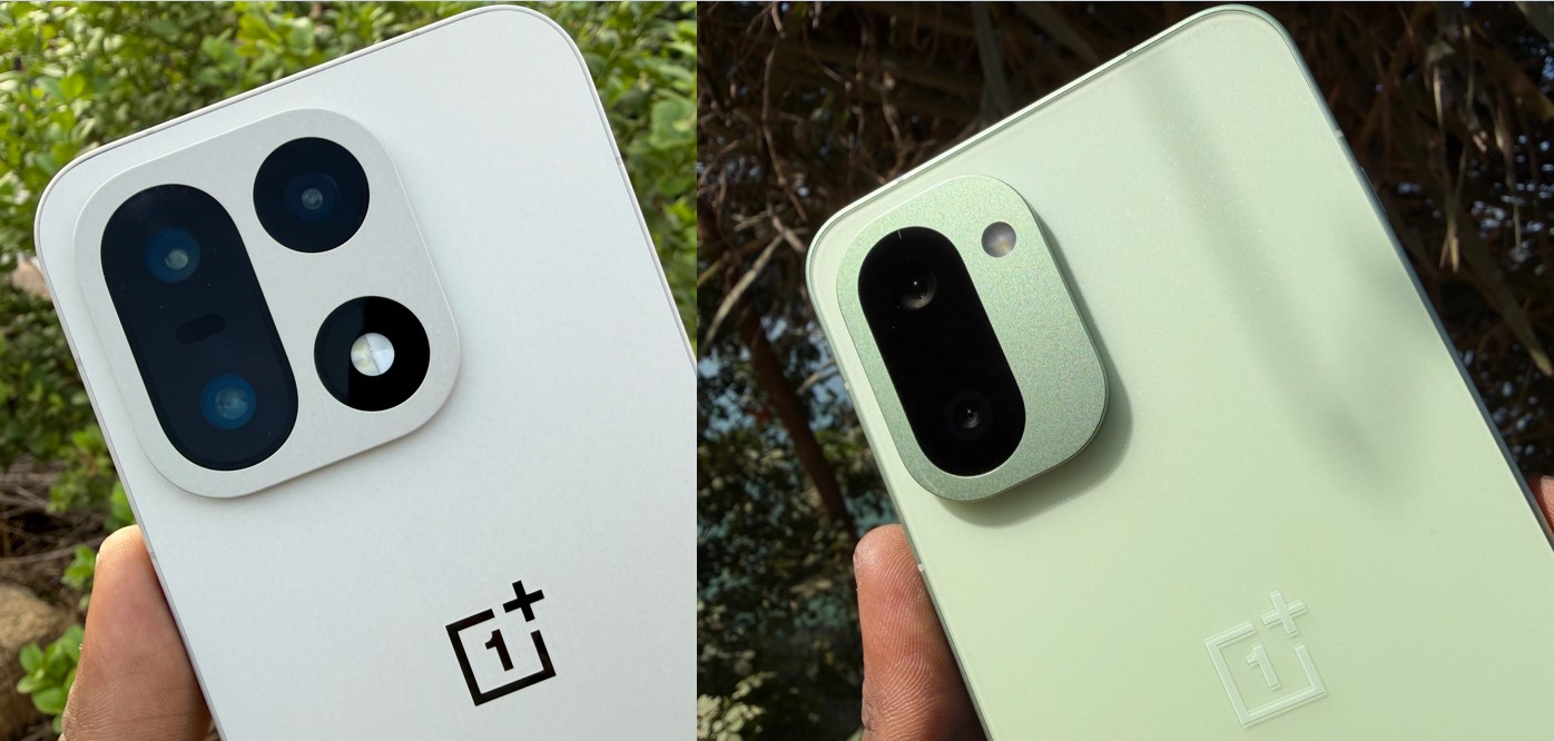 OnePlus 15 (left) and OnePlus 15R (right).