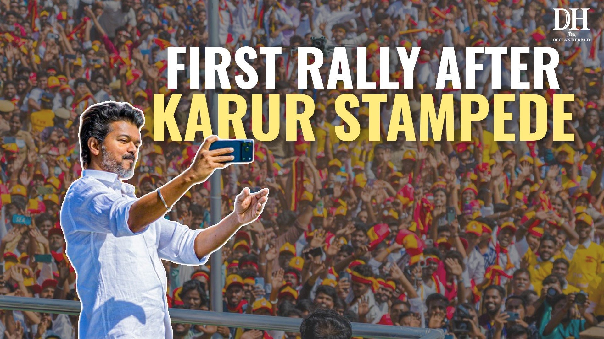 TVK: Thousands of fans attend Vijay's first rally after Karur stampede