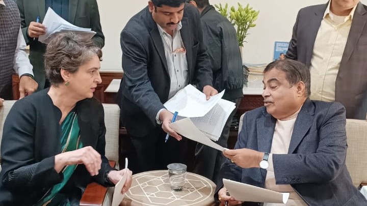 Priyanka Gandhi urges Nitin Gadkari to expedite road projects in Kerala's Wayanad