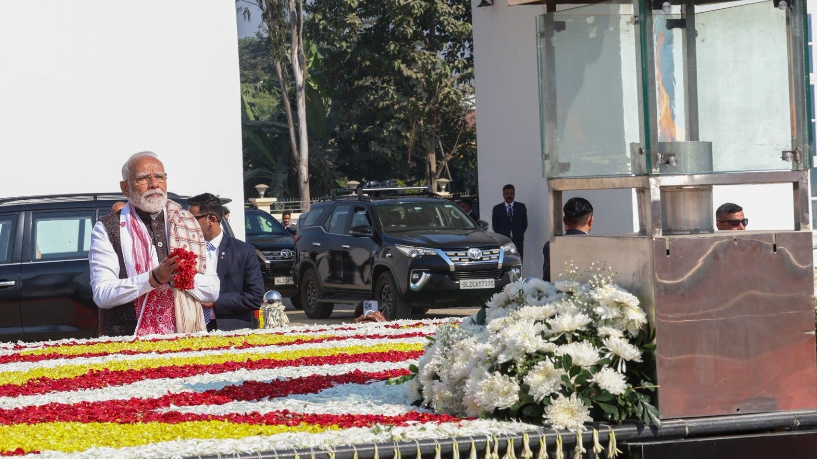 After attacking Congress over 'infiltration', PM Modi pays tributes to martyrs of Assam Agitation 