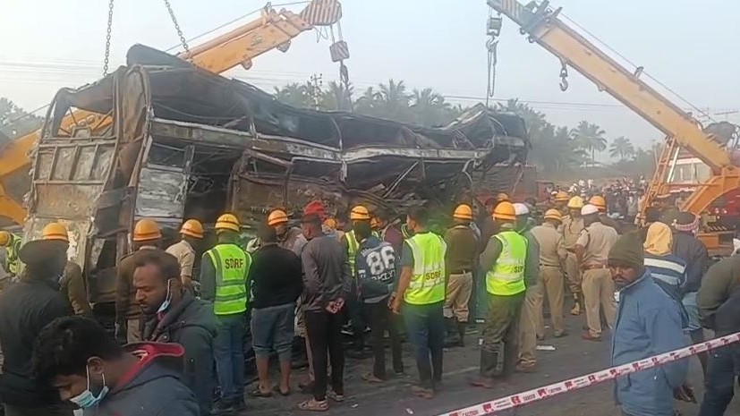 Chitradurga accident: How 60 school children right behind the ill-fated private bus escaped unhurt