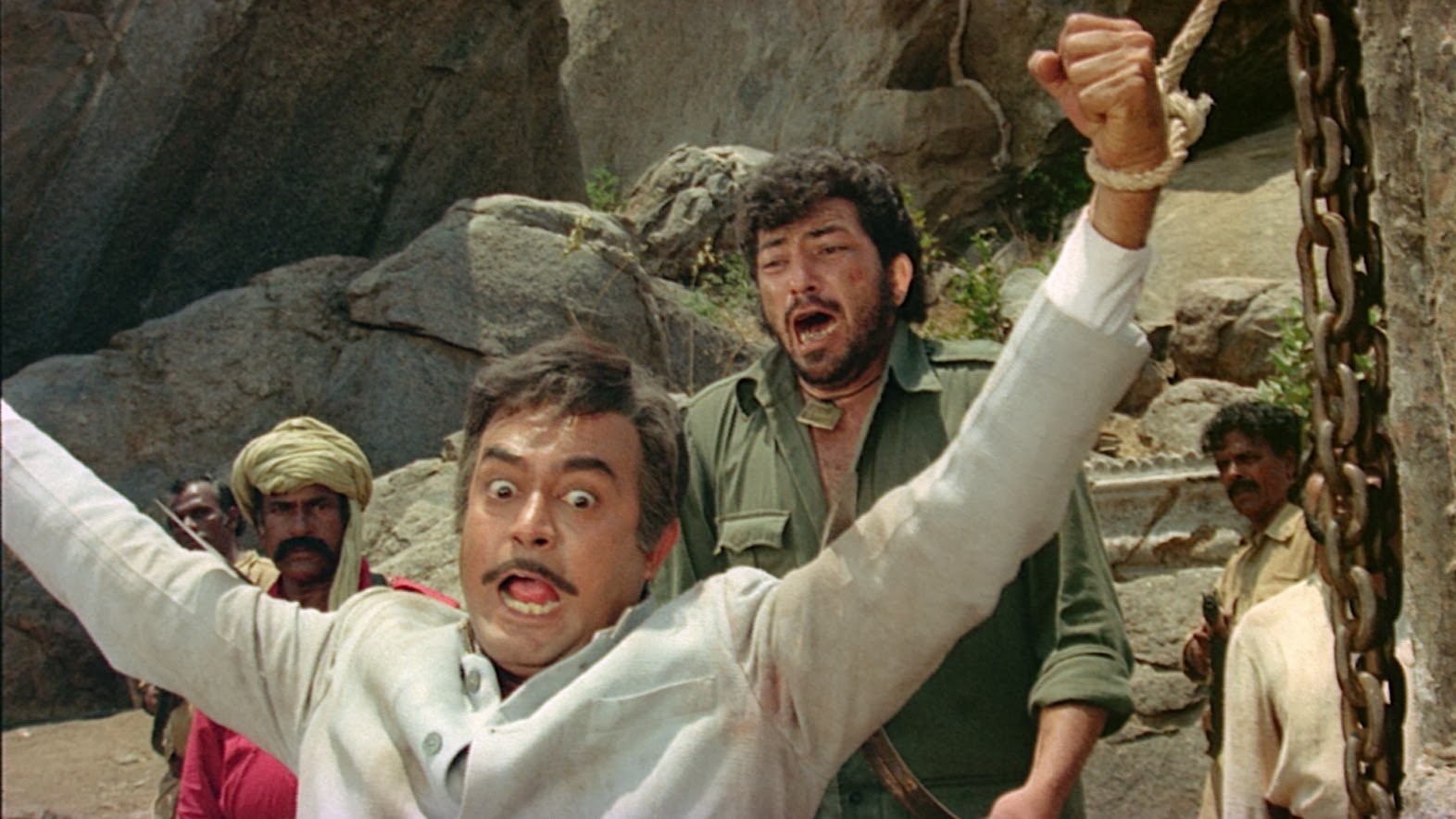 A still from the Bollywood movie Sholay.