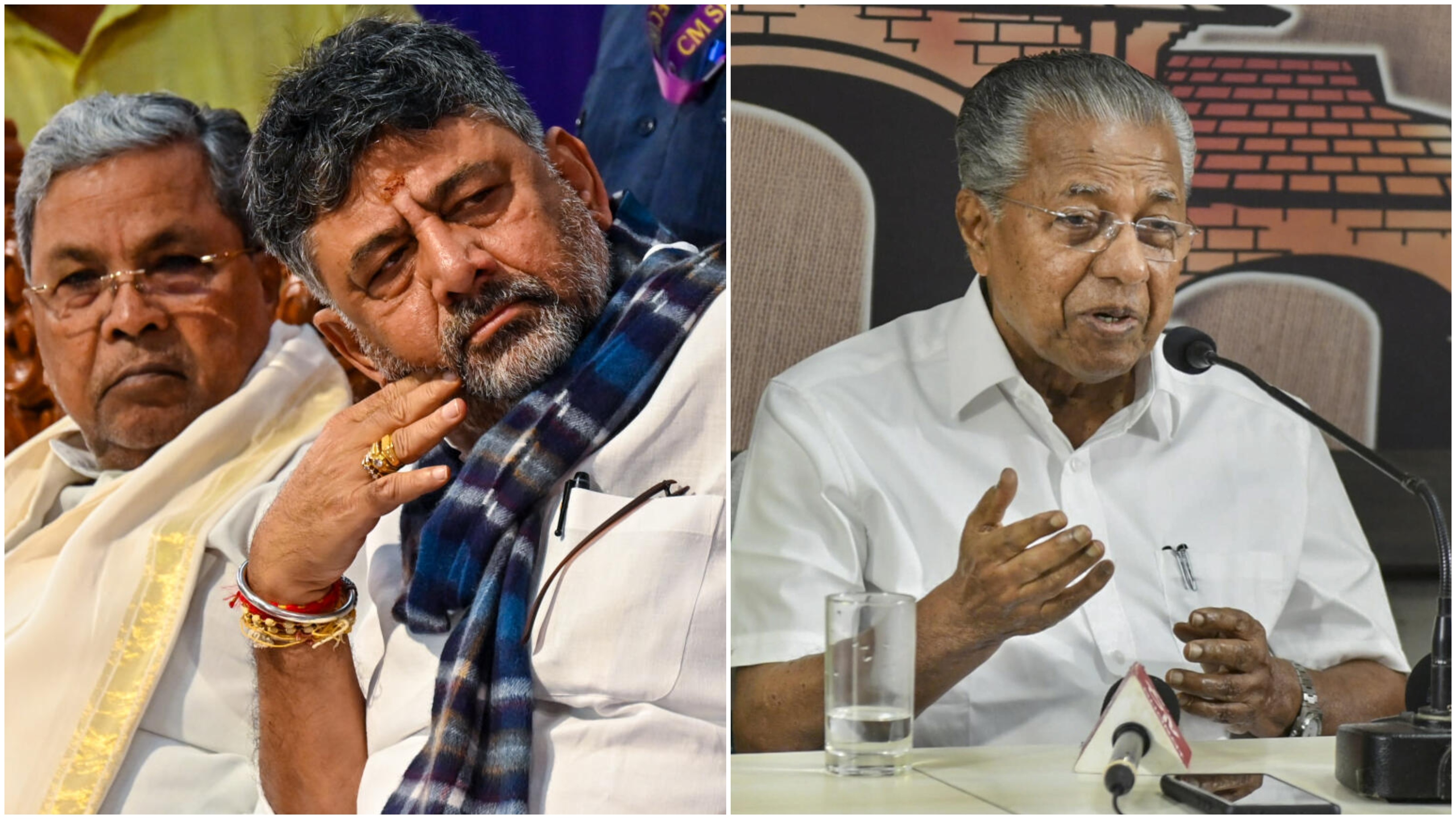 Karnataka CM Siddaramaiah, Deputy CM D K Shivakumar slam Kerala CM Pinarayi Vijayan for 'bulldozer' barb
