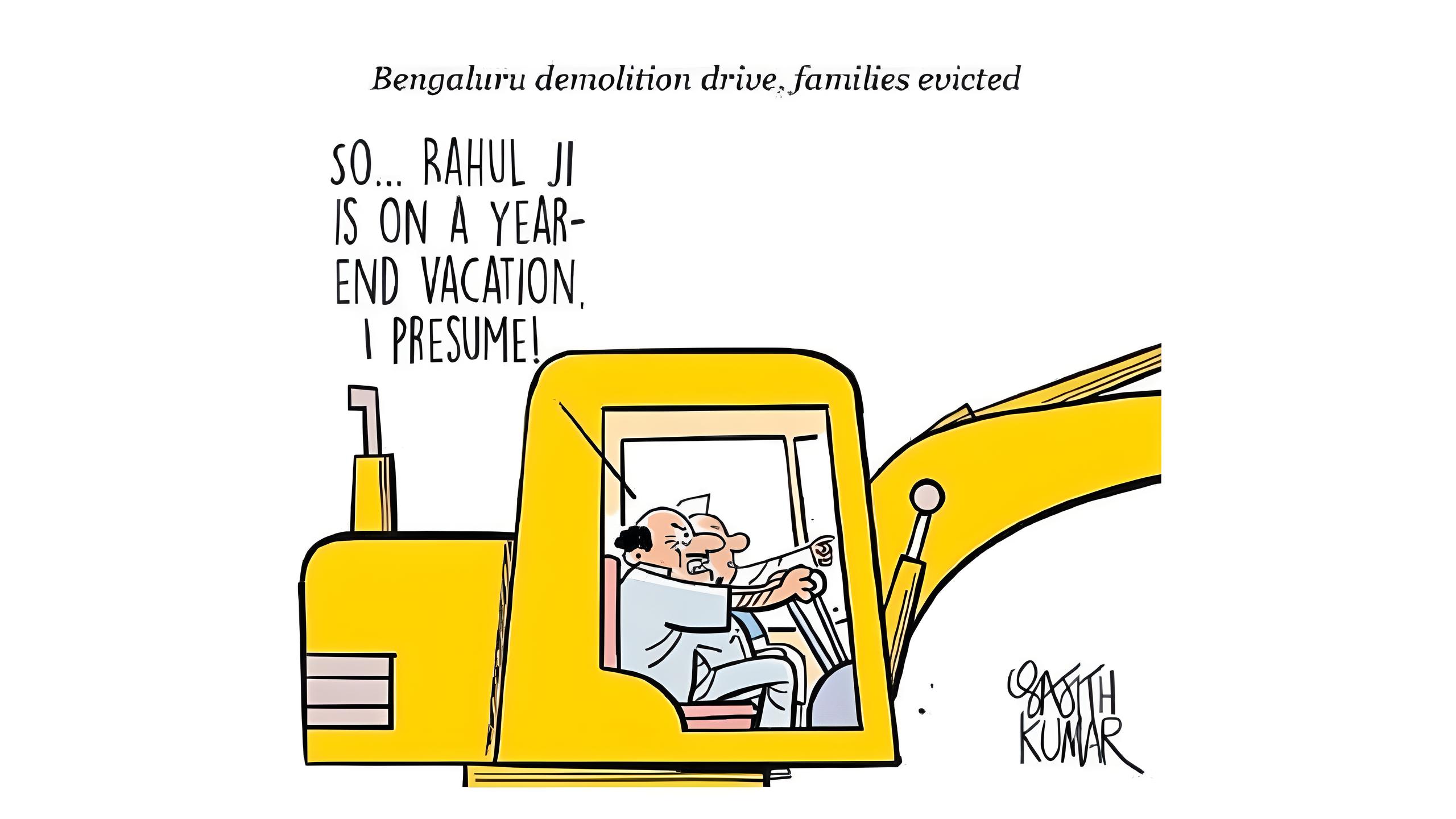 DH Toon | Bengaluru demolition drive