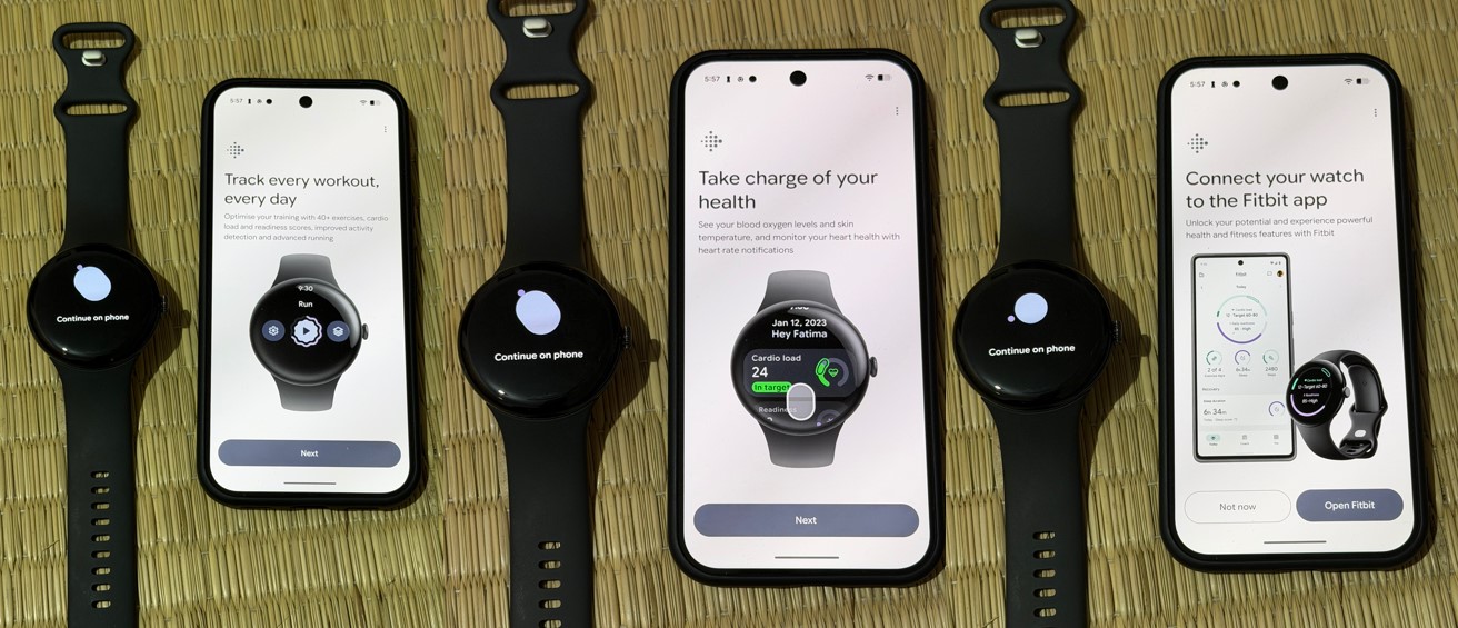 Setting up Pixel Watch 4 with Pixel 10 Pro.