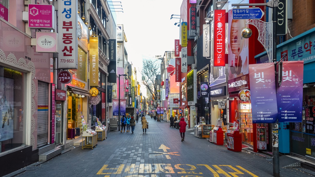 Representative image of he streets of South Korea. 