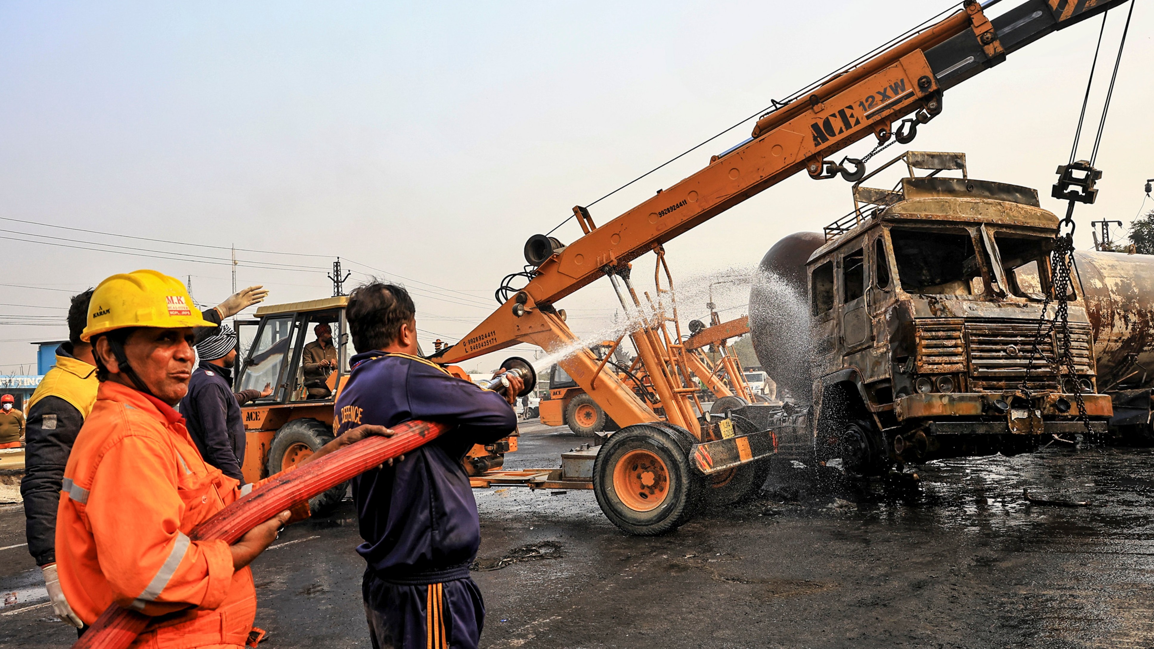 Truck driver burnt alive after collision amid dense fog on UP highway