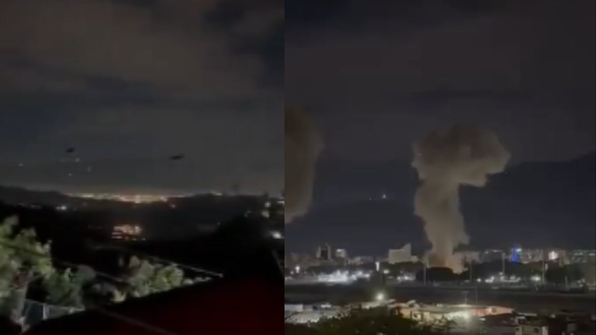 Venezuela crisis: Loud explosions, aircraft activity and a power outage were reported in Caracas near a major military base as tensions with the US escalate, witnesses said.