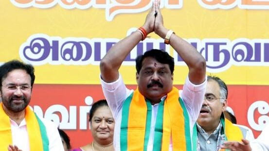 TN BJP chief Nainar Nagenthran urges party workers to take vow to unseat DMK from power