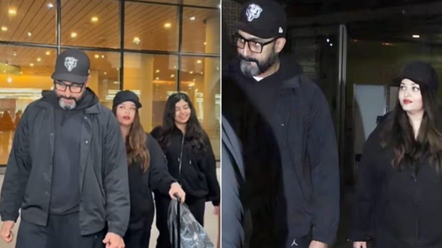 Aishwarya, Abhishek & Aaradhya back in Mumbai after New Year’s festivities