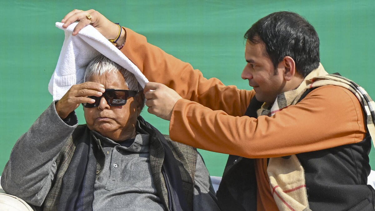 Lalu attends Tej Pratap's Makar Sankranti feast, signals reconciliation after Bihar poll drubbing