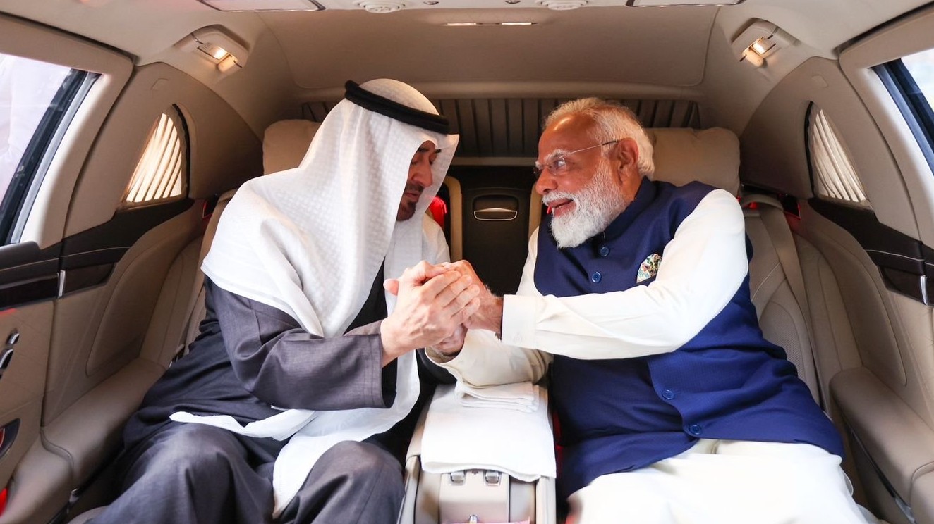 PM Modi gifts ornate wooden swing, Pashmina shawl to UAE President Al Nahyan